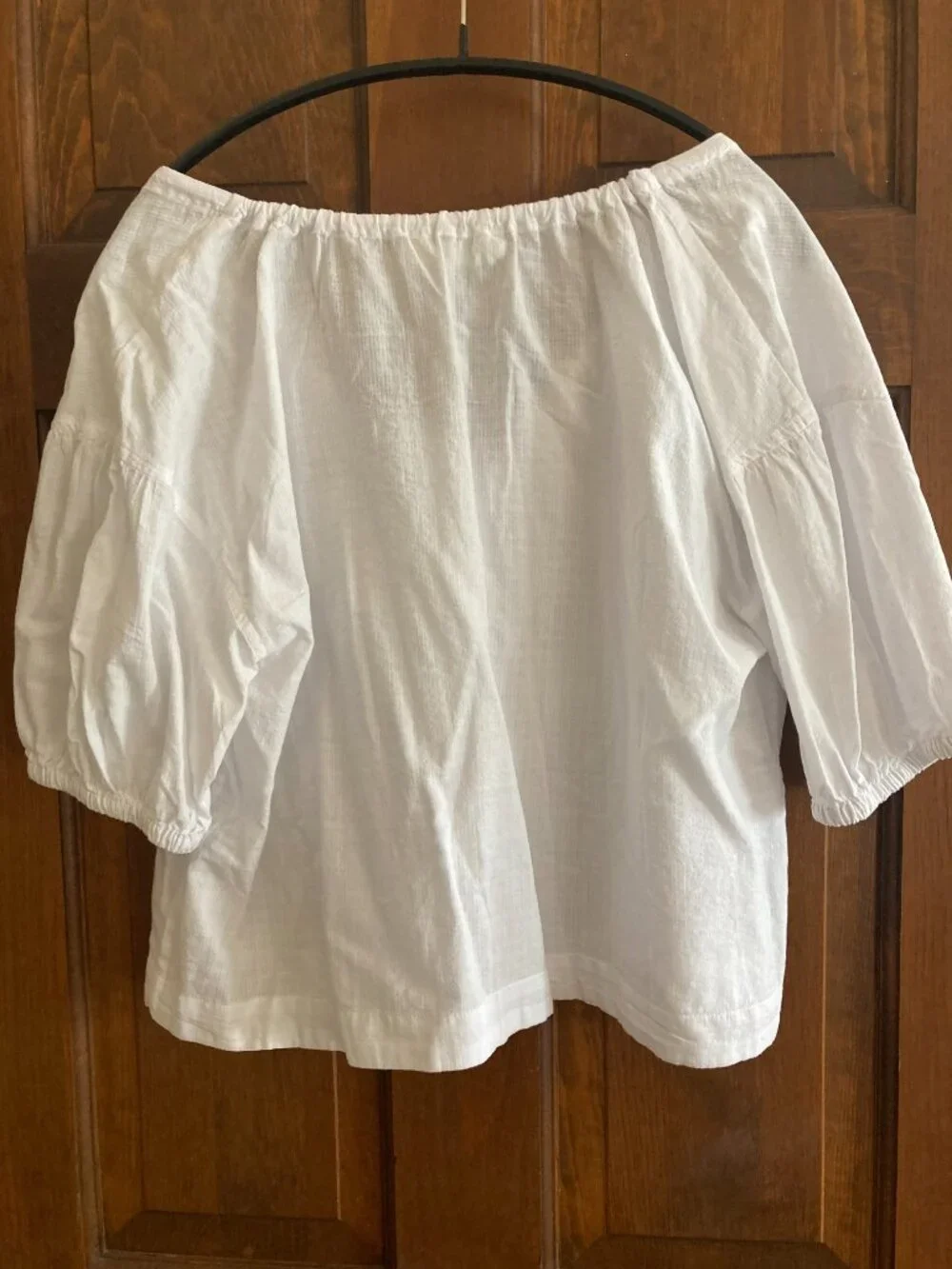 Everlane Gauze Button-Up Cotton Blouse in White NWOT